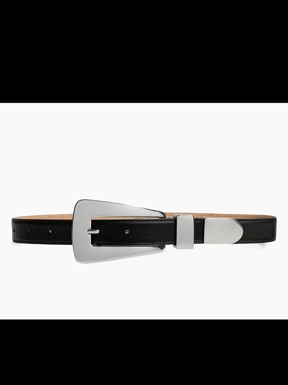 Khaite Lucca Statement Buckle Leather Belt, Size 80 Or M, NWOT $720